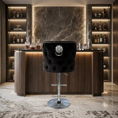 Valentino Bar/Breakfast Stools-HQ Silver, Black, Navy, Mink, Dark Grey