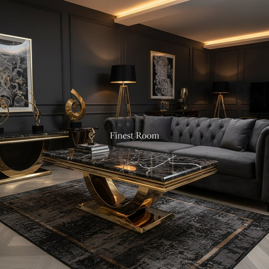 Arial Gold Coffee Tables