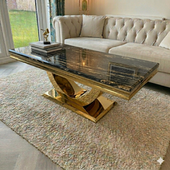 Arial Gold Coffee Tables