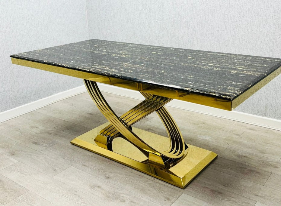 Elina Gold Dining Table