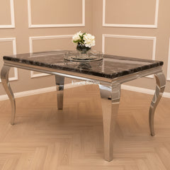 Louis Chrome Dining Table Range