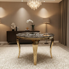 Louis Gold Round Dining Tables Range