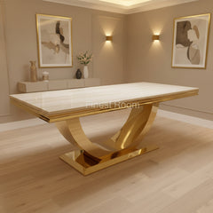 Arial Gold Dining Tables Range
