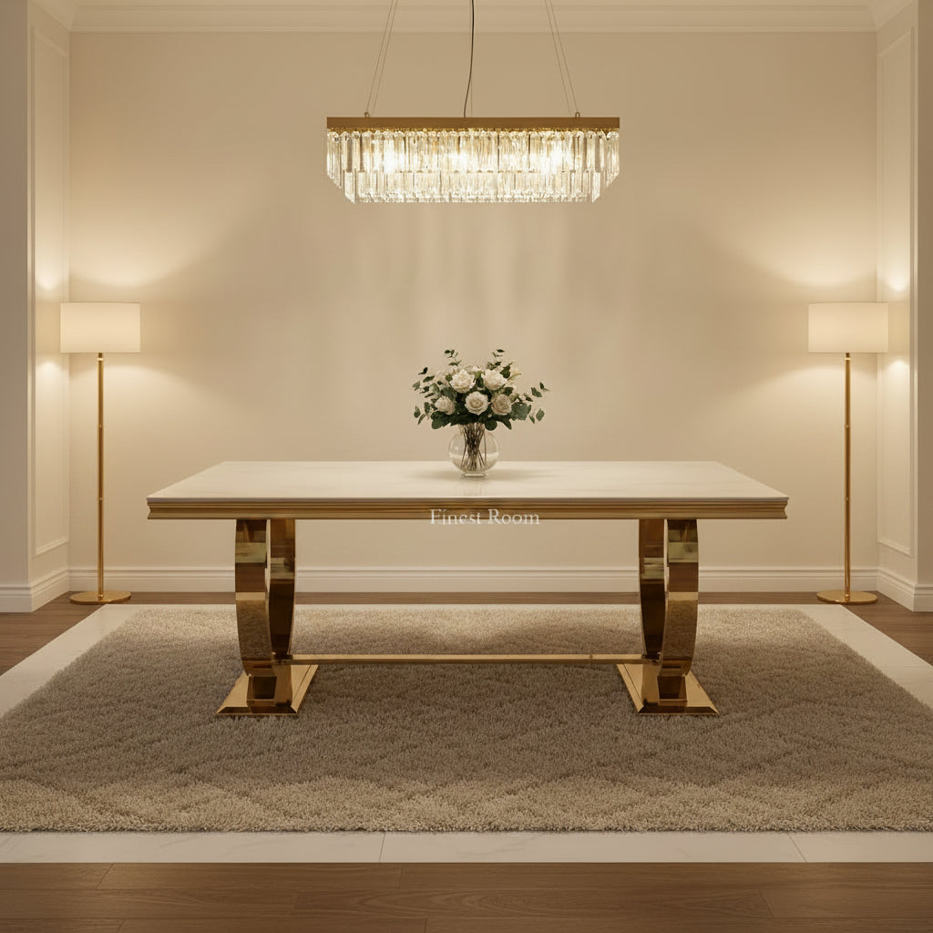 Ariana Gold Dining Table Range