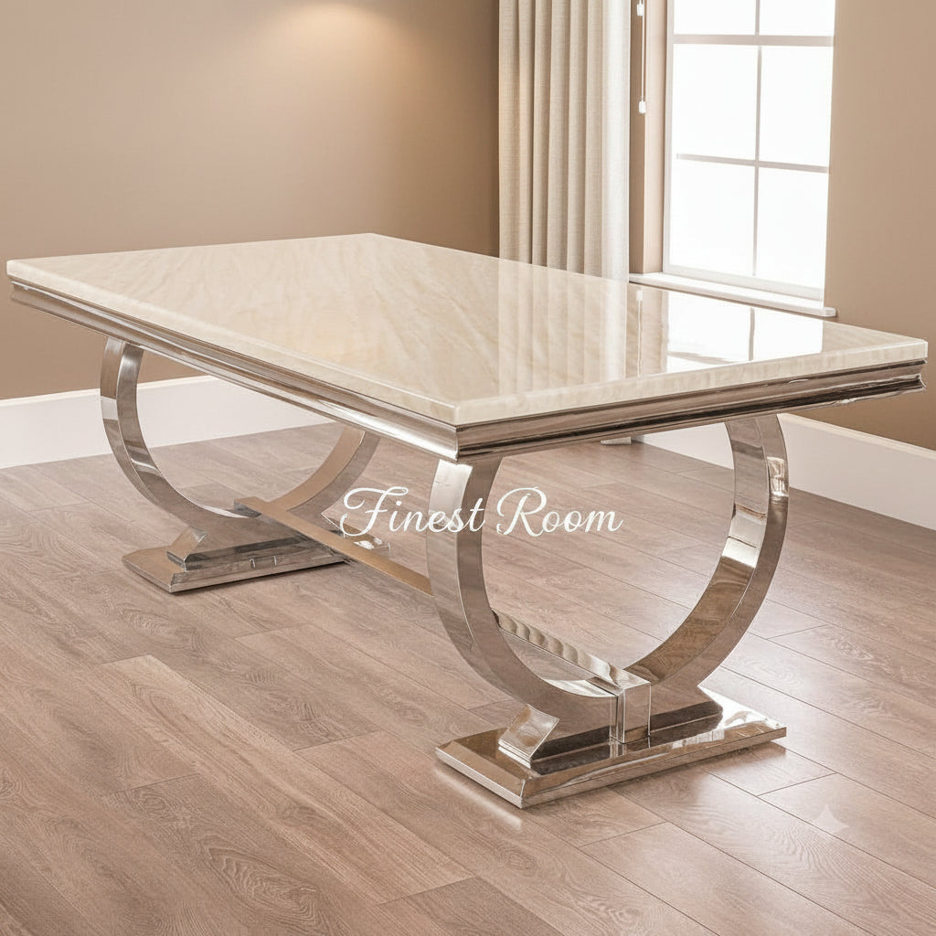 Ariana Chrome Dining Table Range