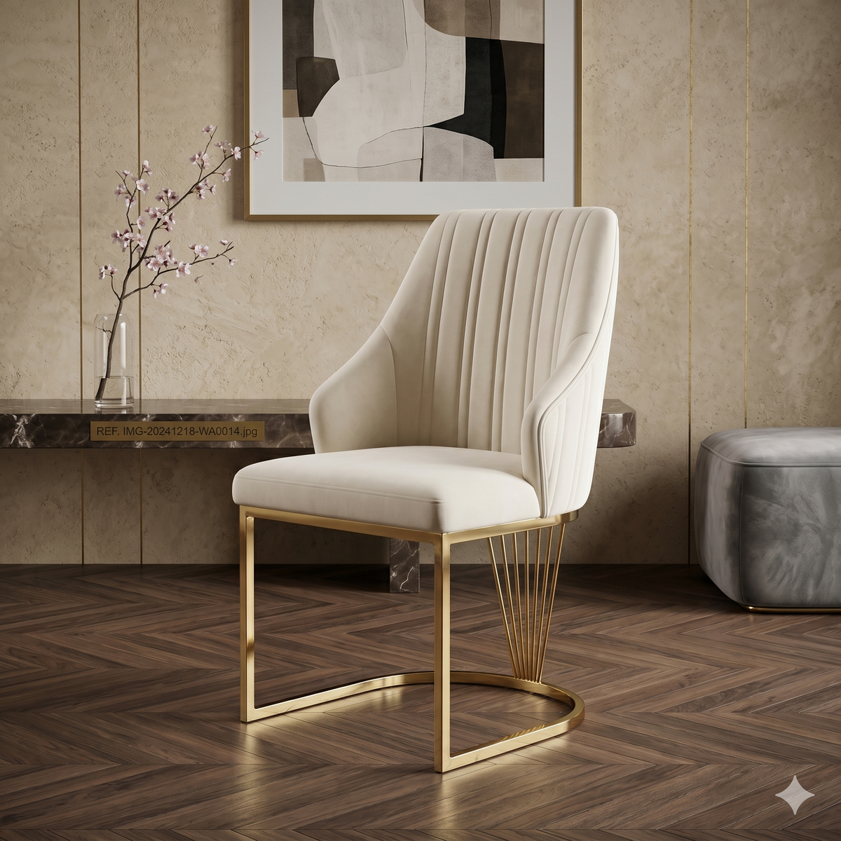 2 x Lasco Gold Chairs- Cream Gold, Black Gold, Green Gold