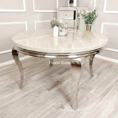 Louis Chrome Round Dining Tables Range