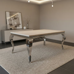 Louis Chrome Dining Table Range