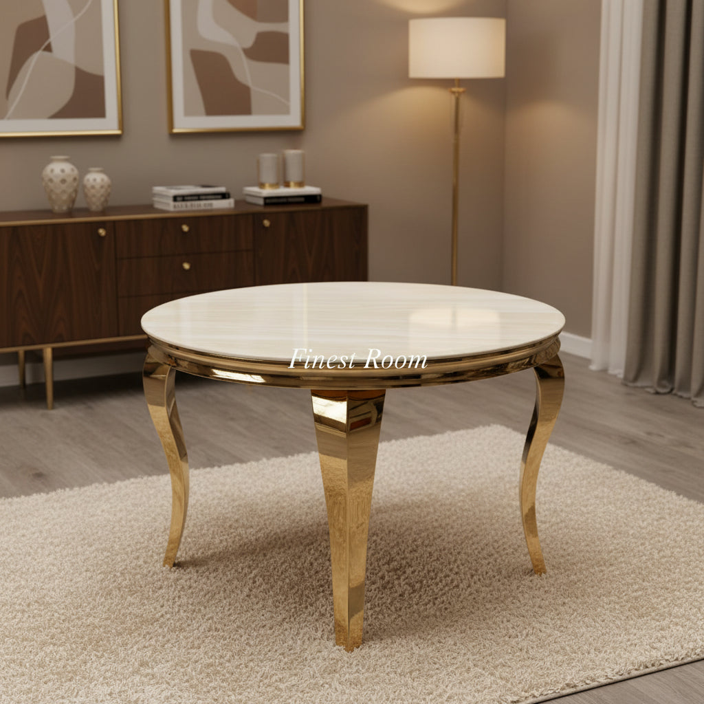 Louis Gold Round Dining Tables Range