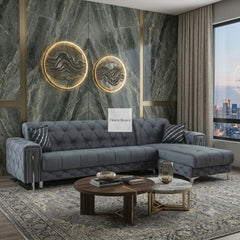 Punto Relax Grey Silver Sofa Set