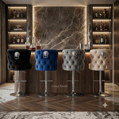 Valentino Bar/Breakfast Stools-HQ Silver, Black, Navy, Mink, Dark Grey