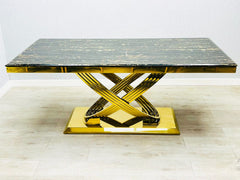 Elina Black Gold Marble Coffee Table