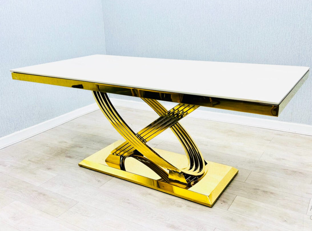 Elina Kata Gold Marble Coffee Table