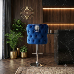 Valentino Bar/Breakfast Stools-HQ Silver, Black, Navy, Mink, Dark Grey