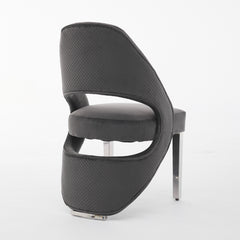2 x Santorini Chrome Dining Chairs- Black, Cream, Grey