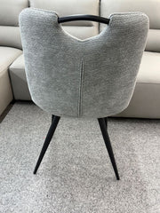 2 x Monza Dining Chairs- Grey/Black/Beige