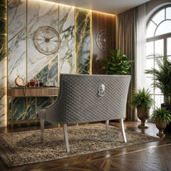 Majestic Chrome High Back Benches- Mink, Grey, Black