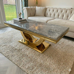 Arial Gold Coffee Tables