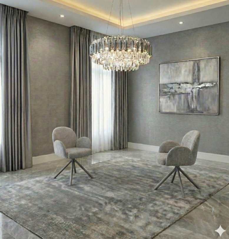 Gstaad Swivel Dining Chair - Grey