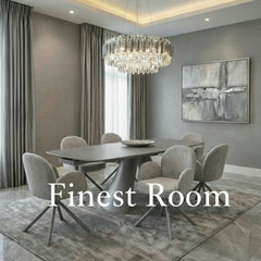 Gstaad Extendable Grey Sintered Stone Dining Table With Gstaad Grey Dining Chairs