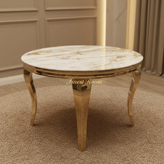 Louis Gold Round Dining Tables Range