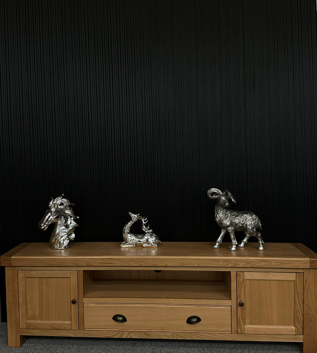 Wave Style PVC Wall Panels – Midnight Black