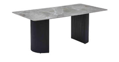 Olympia Grey Ceramic Dining Table with Olympia Grey Dining Chairs