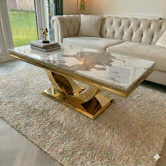 Arial Gold Coffee Tables