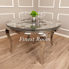 Louis Chrome Round Dining Tables Range