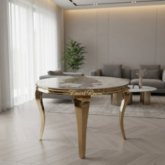 Louis Gold Round Dining Tables Range