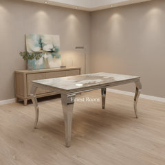 Louis Chrome Dining Table Range