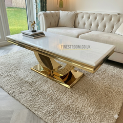 Arial Gold Coffee Tables