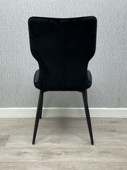 2 x Windsor Velvet Chairs- Mink, Grey, Black