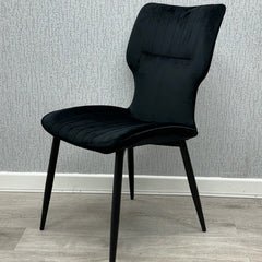 2 x Windsor Velvet Chairs- Mink, Grey, Black