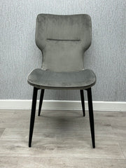 Windsor Velvet Chairs- Grey