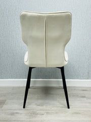 2 x Windsor Velvet Chairs- Mink, Grey, Black
